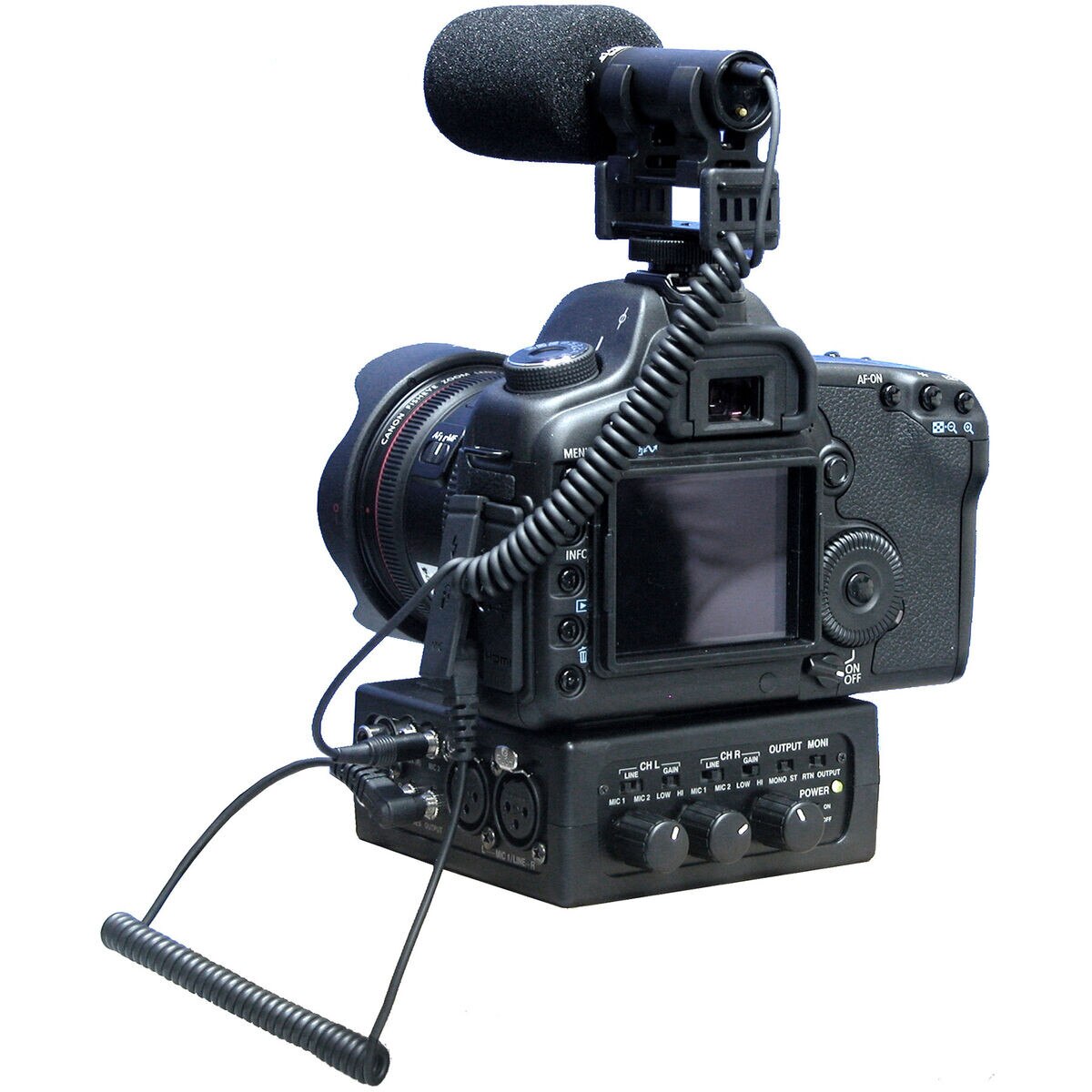 Azden FMXDSLR Portable 2Channel Microphone Field Mixer For DSLR Cameras